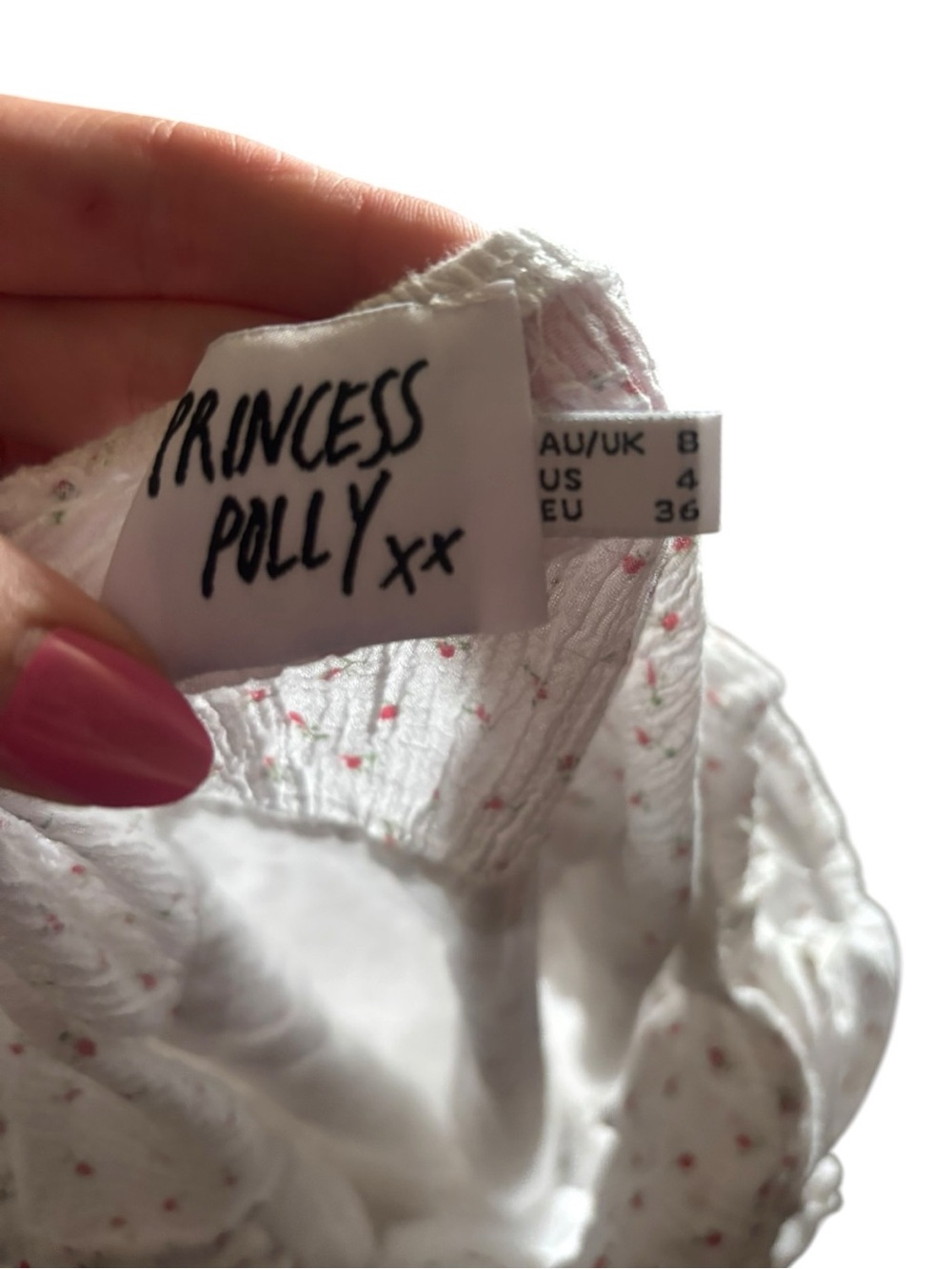 Princess Polly Natalina White Mini Dress Size Four (4) - Picture 9 of 9